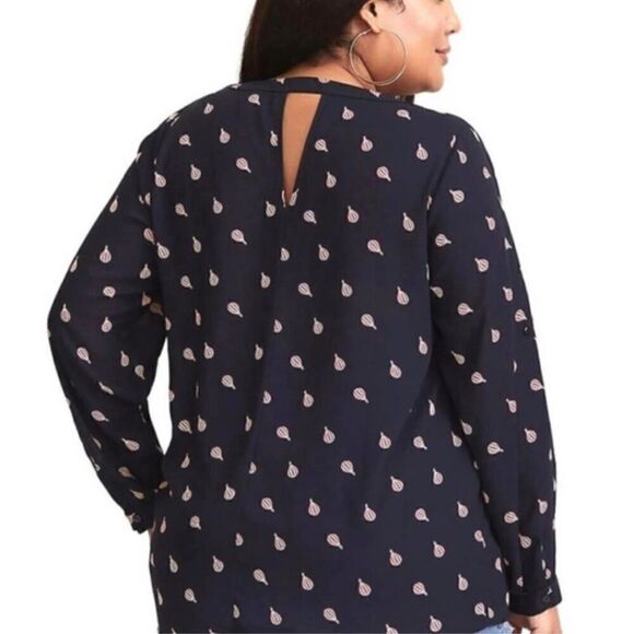 Torrid Georgette Top Hot Air Balloons Torrid Sz 2 Navy Blue Plus Size - Picture 2 of 10